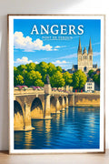 Affiche Angers Pont de Verdun
