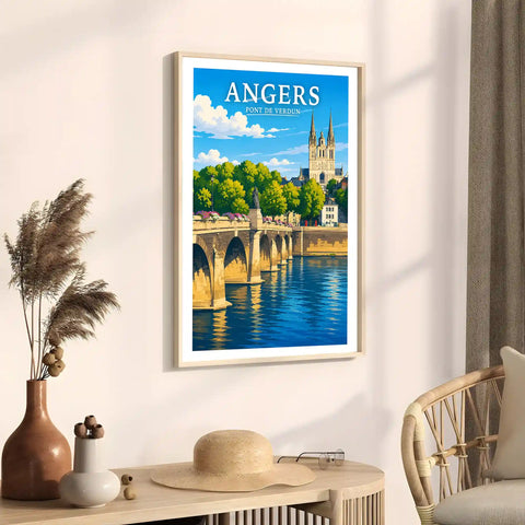Affiche Angers Pont de Verdun