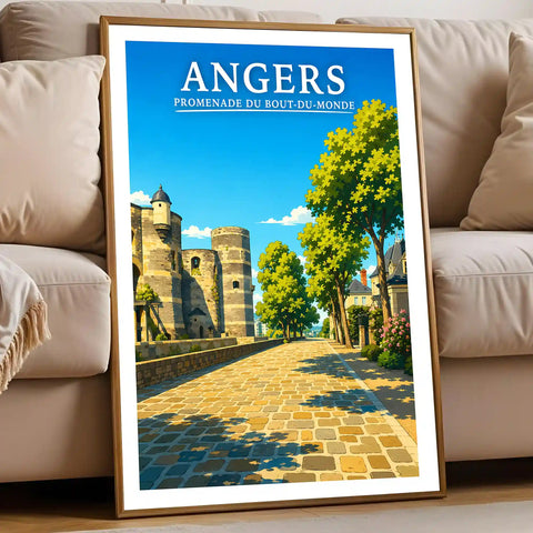 Affiche Angers Promenade du Bout-du-Monde