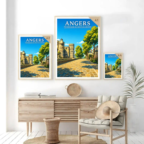 Affiche Angers Promenade du Bout-du-Monde
