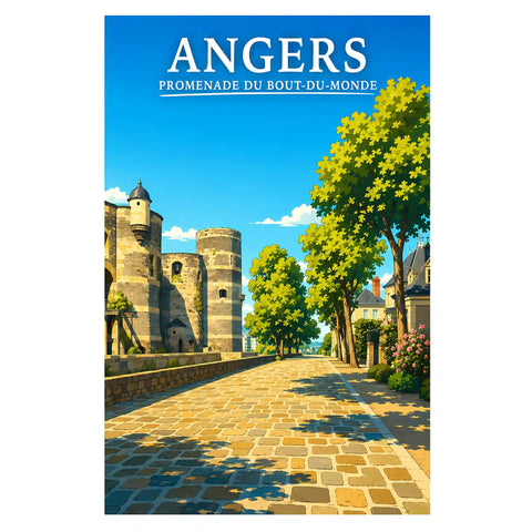 Affiche Angers Promenade du Bout-du-Monde