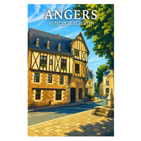 Affiche Angers Quartier de la Doutre