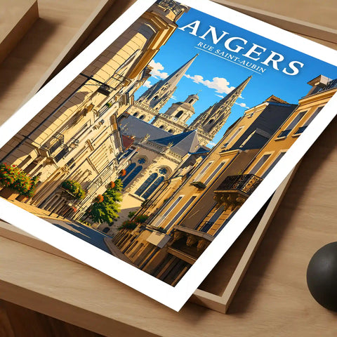 Affiche Angers Rue Saint-Aubin