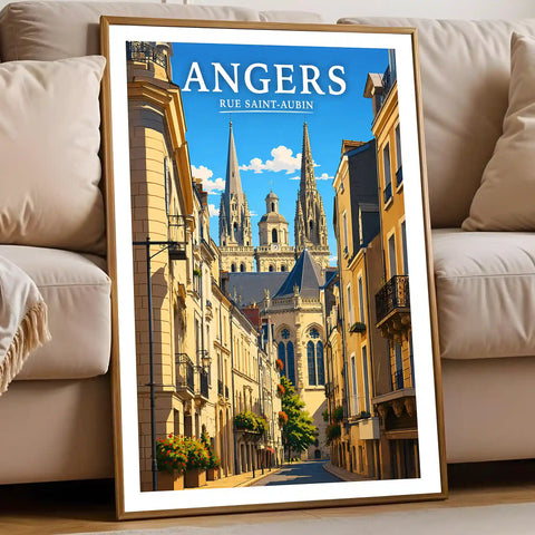 Affiche Angers Rue Saint-Aubin