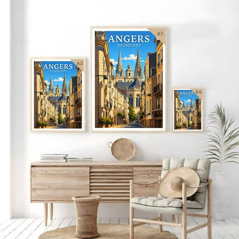 Affiche Angers Rue Saint-Aubin