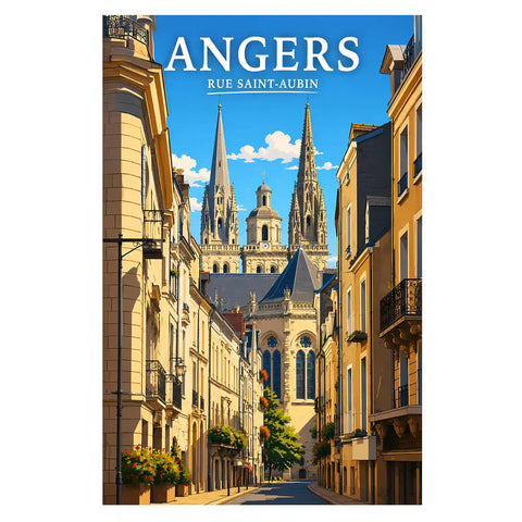 Affiche Angers Rue Saint-Aubin