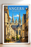 Affiche Angers Rue Saint-Aubin