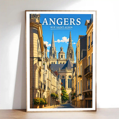 Affiche Angers Rue Saint-Aubin