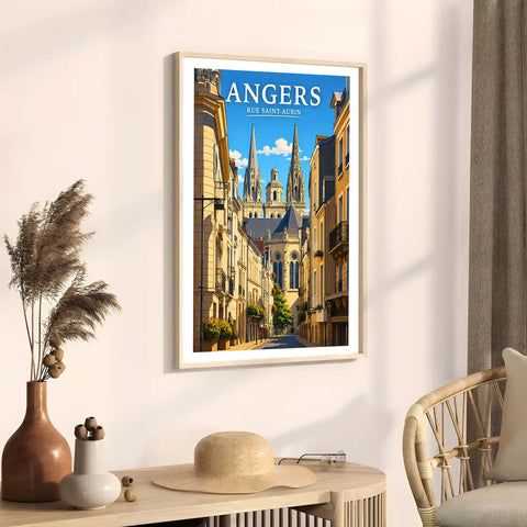 Affiche Angers Rue Saint-Aubin