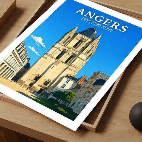 Affiche Angers Tour Saint-Aubin