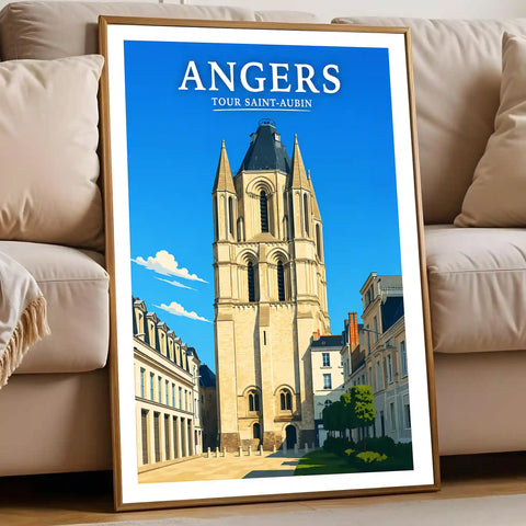 Affiche Angers Tour Saint-Aubin