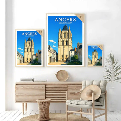 Affiche Angers Tour Saint-Aubin