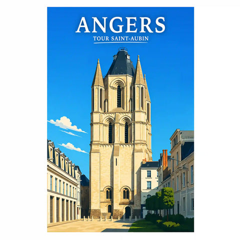 Affiche Angers Tour Saint-Aubin