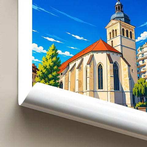 Affiche - Annecy - Église Saint-Maurice