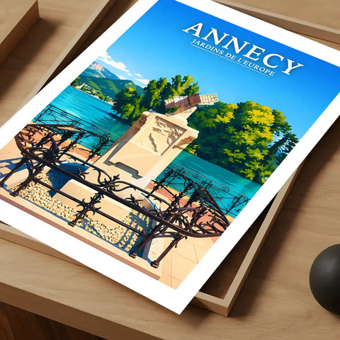 Affiche - Annecy - Jardins de l'Europe
