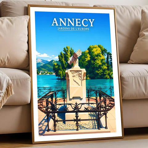Affiche - Annecy - Jardins de l'Europe