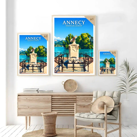 Affiche - Annecy - Jardins de l'Europe