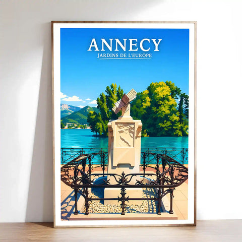 Affiche - Annecy - Jardins de l'Europe