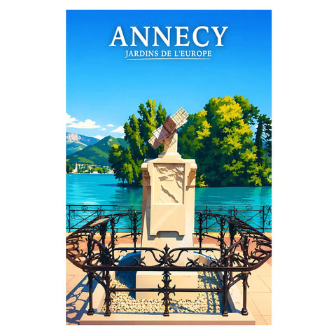 Affiche - Annecy - Jardins de l'Europe