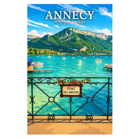 Affiche - Annecy - Pont des Amours