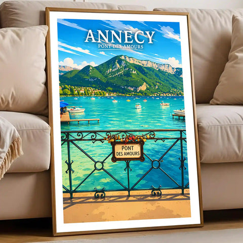 Affiche - Annecy - Pont des Amours