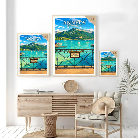 Affiche - Annecy - Pont des Amours