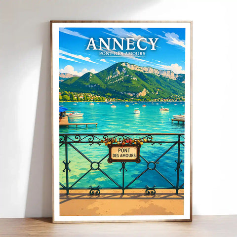 Affiche - Annecy - Pont des Amours