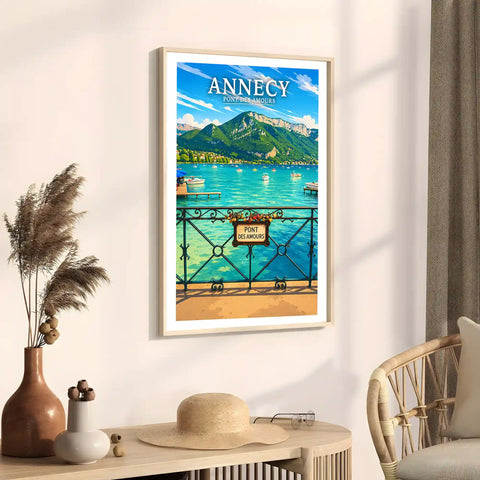 Affiche - Annecy - Pont des Amours