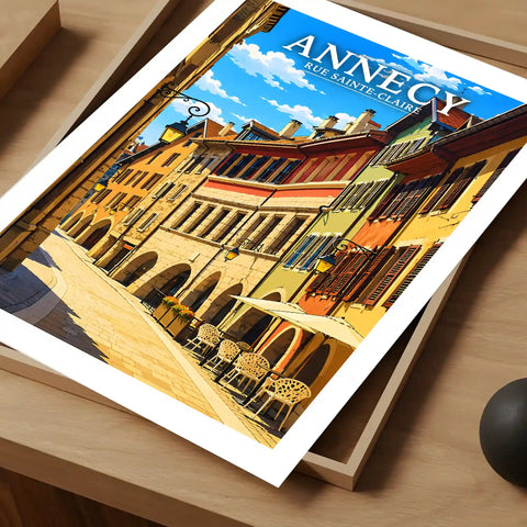 Affiche - Annecy - Rue Sainte-Claire