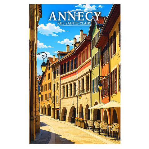 Affiche - Annecy - Rue Sainte-Claire