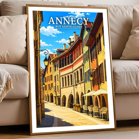 Affiche - Annecy - Rue Sainte-Claire
