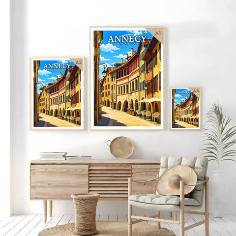 Affiche - Annecy - Rue Sainte-Claire