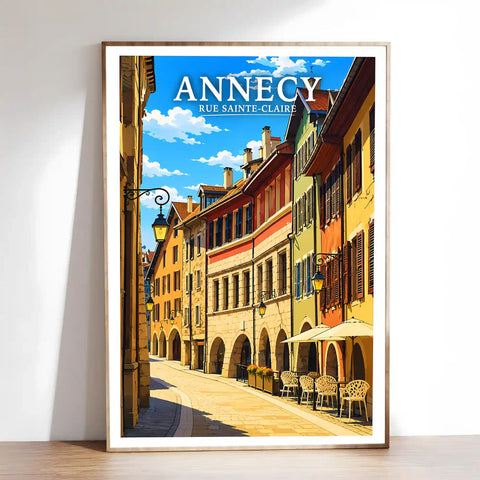 Affiche - Annecy - Rue Sainte-Claire