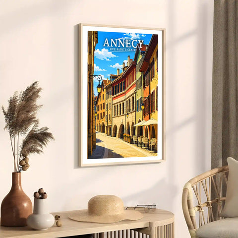 Affiche - Annecy - Rue Sainte-Claire
