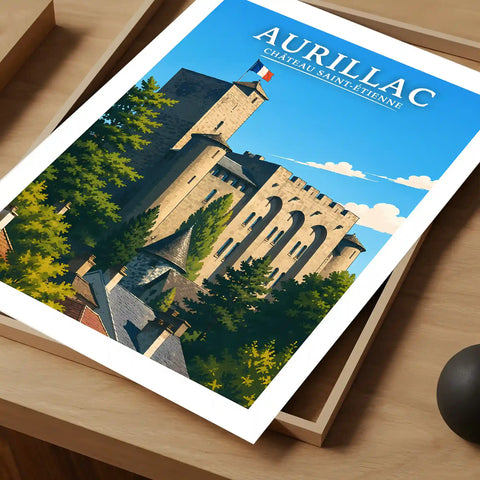Affiche - Aurillac - Château Saint-Étienne