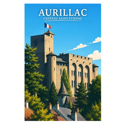 Affiche - Aurillac - Château Saint-Étienne