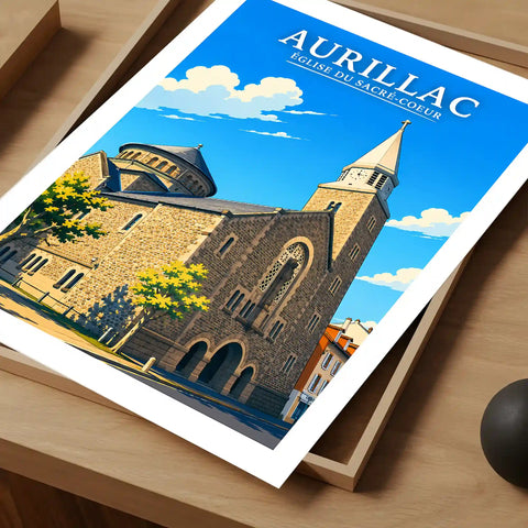 Affiche - Aurillac - Église du Sacré-Coeur