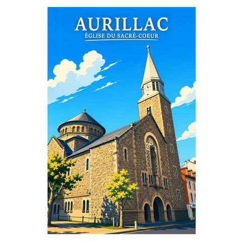Affiche - Aurillac - Église du Sacré-Coeur