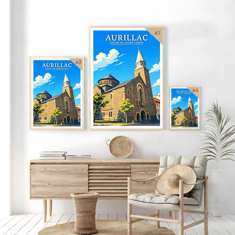 Affiche - Aurillac - Église du Sacré-Coeur