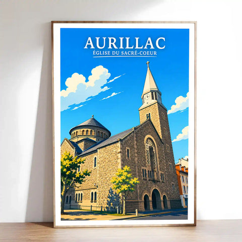 Affiche - Aurillac - Église du Sacré-Coeur
