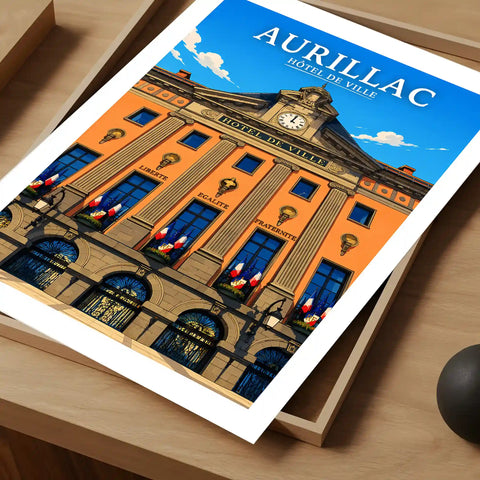 Affiche - Aurillac - Hôtel de Ville