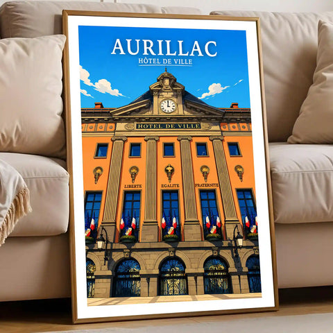 Affiche - Aurillac - Hôtel de Ville