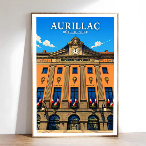 Affiche - Aurillac - Hôtel de Ville