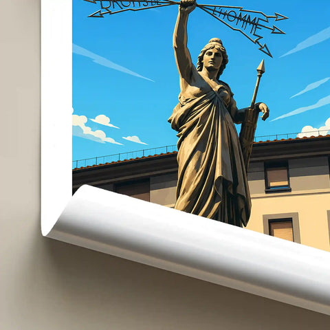 Affiche - Aurillac - Statue des Droits de l'Homme
