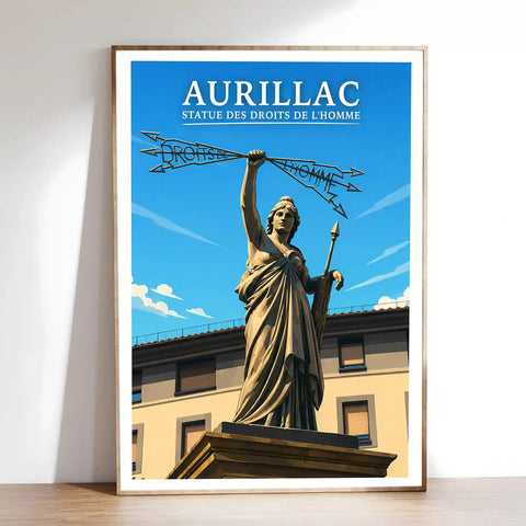 Affiche - Aurillac - Statue des Droits de l'Homme