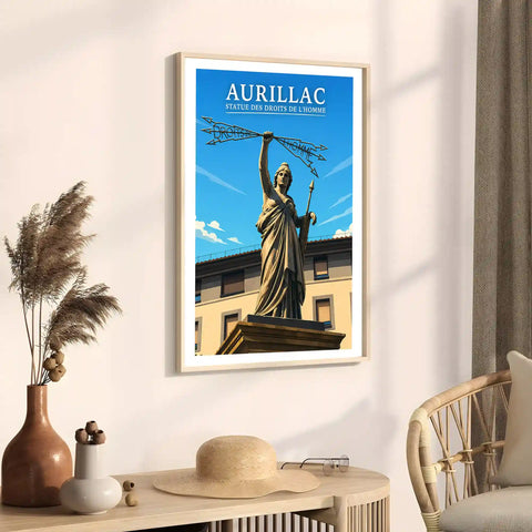 Affiche - Aurillac - Statue des Droits de l'Homme