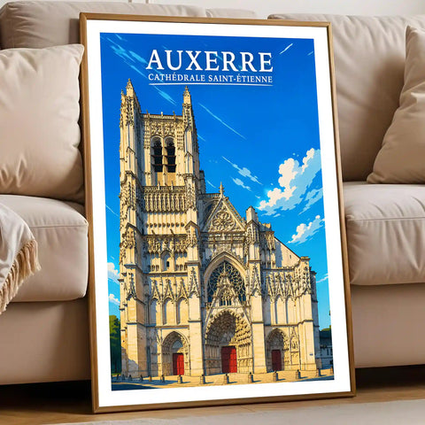 Affiche - Auxerre - Cathédrale Saint-Étienne