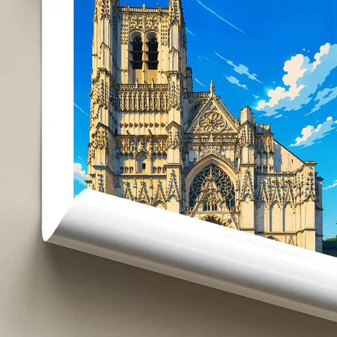 Affiche - Auxerre - Cathédrale Saint-Étienne