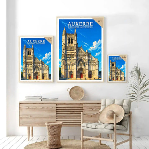 Affiche - Auxerre - Cathédrale Saint-Étienne