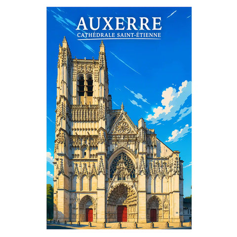 Affiche - Auxerre - Cathédrale Saint-Étienne